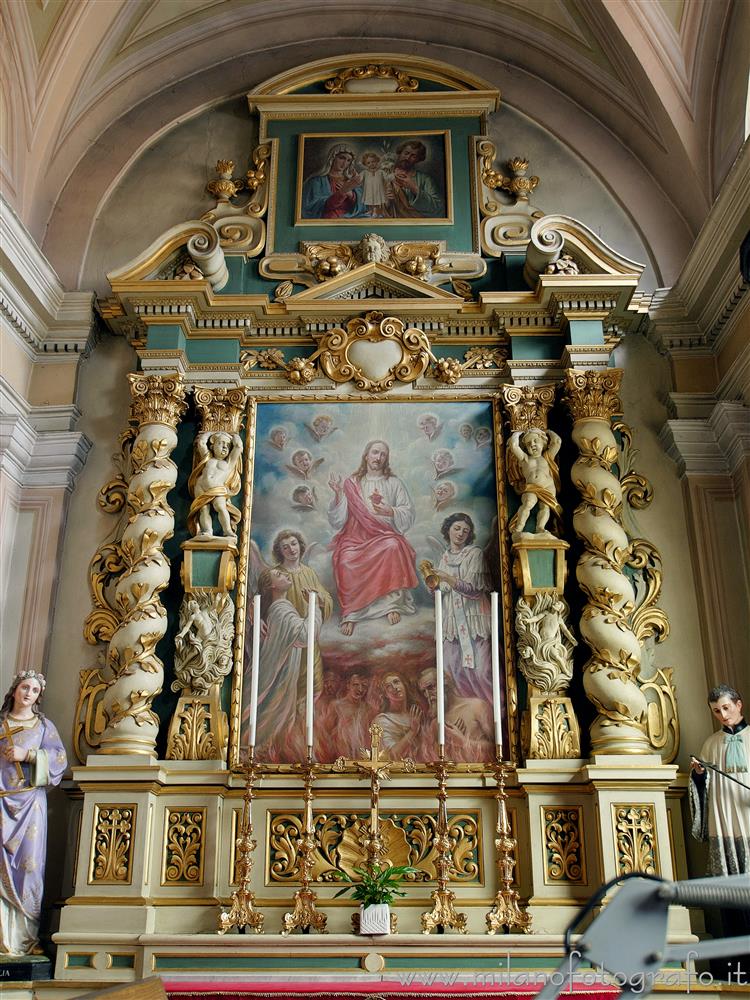 Ponderano (Biella) - Ancona dell'altare della Cappella del Suffragio nella Chiesa di San Lorenzo Martire